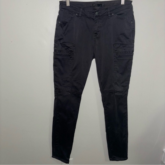 prAna Louisa charcoal gray skinny cargo pants organic cotton blend size 8 - Picture 1 of 9